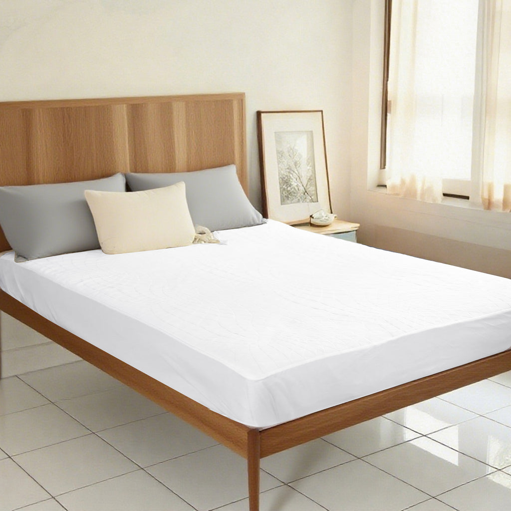 YAKEE Electric Heated Mattress Pad, King Size, Dual control，4 Heating Levels, 10-Hour Auto off, Lightweight Polyester, White Diamond Pattern for Adults