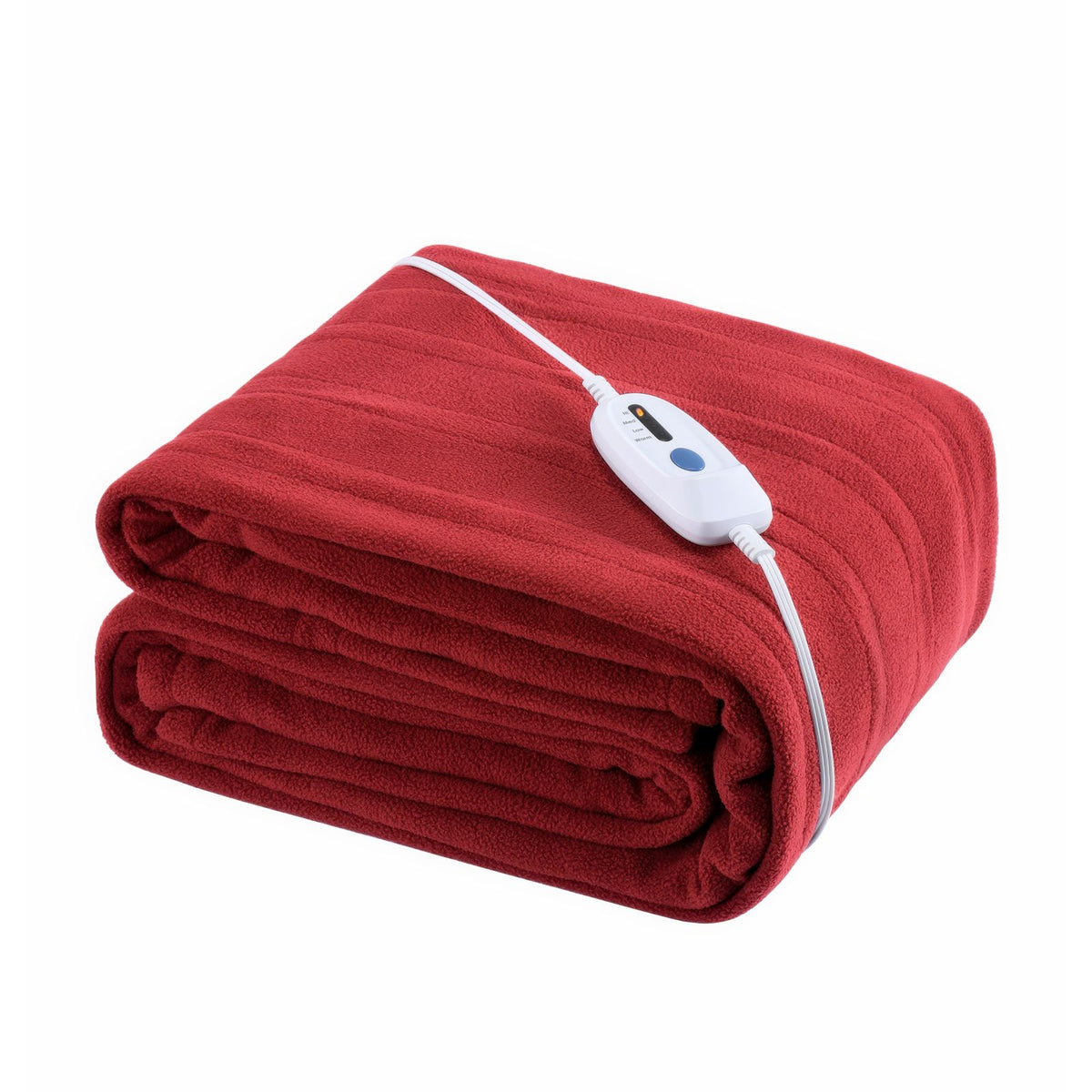 YAKEE Electric Heated Blanket 62"x84" Twin Size - Soft Warm Polar fleece, 4 Heat Levels, 10 Hours Auto-off, Machine Washable with Overheat Protection, Red