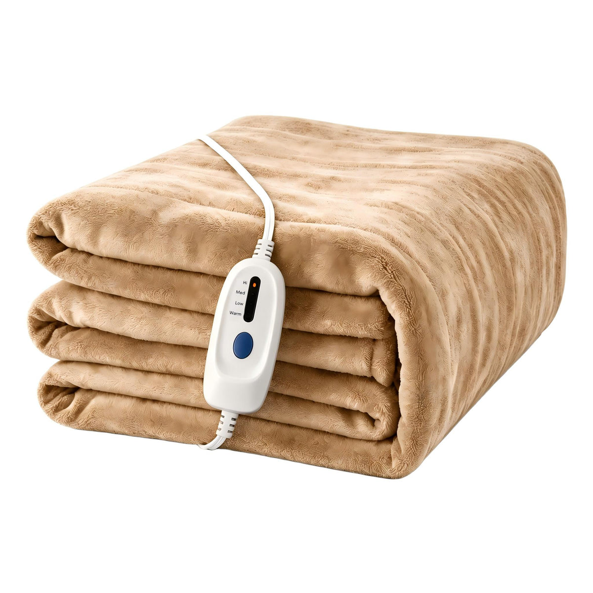YAKEE Electric Heated Blanket 72"x84" Full Size, Soft Cozy Flannel Heating Blanket with 4 Heat Levels, 10H Auto-Off for Bed, Great Gift for Dad - Linen