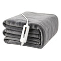 YAKEE Electric Heated Throw Blanket 50"x60" Throw Size, Soft Cozy Flannel Heating Blanket with 4 Heat Levels, 3H Auto-Off for Couch, Great Gift for Dad - Light Gray