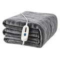 YAKEE Electric Heated Blanket 72"x84" Full Size - Soft Warm Coral Fleece, 4 Heat Levels, 10 Hours Auto-off, Machine Washable with Overheat Protection, Gray