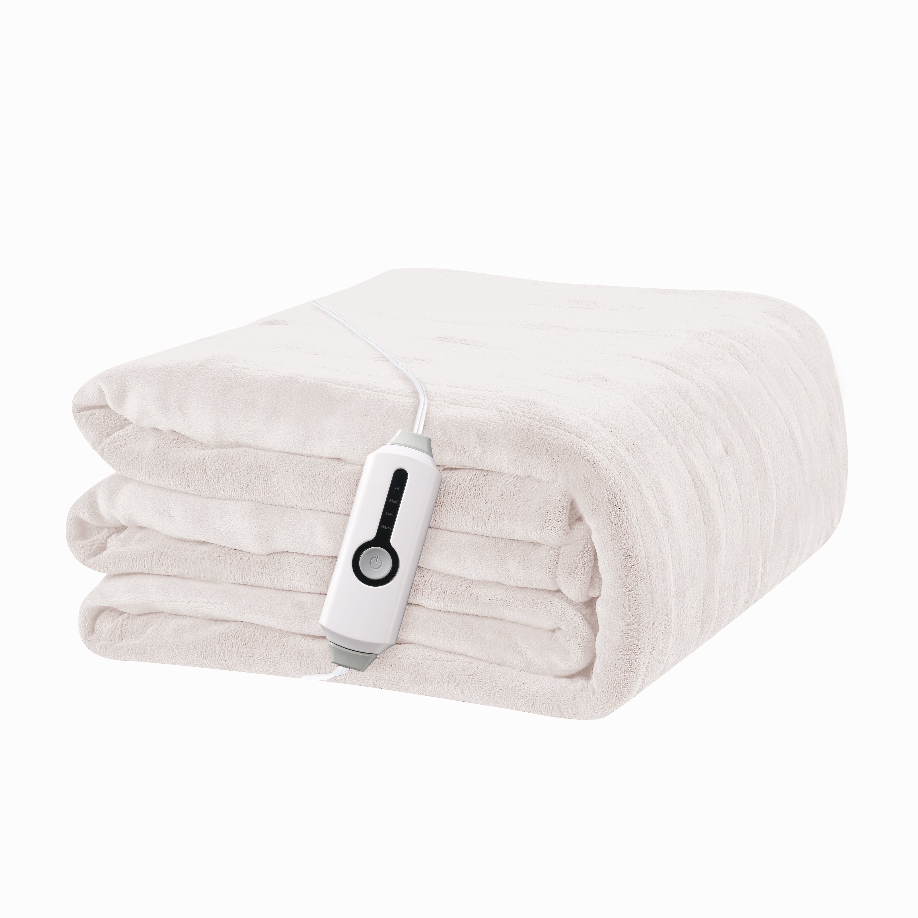 YAKEE Electric Heated Blanket 72"x84" Full Size - 4 Heat Levels, 10 Hours Auto-off, Machine Washable with Overheat Protection, White for Adults