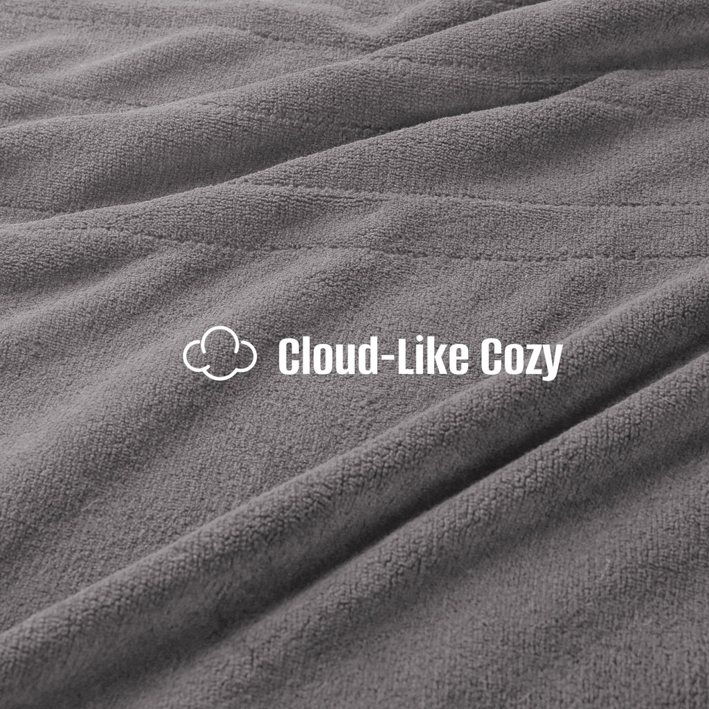 YAKEE Electric Heated Blanket 90"x100" King Size - Dual Control Design, 4 Heat Levels, 10-Hour Auto-Off, Soft Coral Fleece Heated Blanket with Overheat Protection, Gray