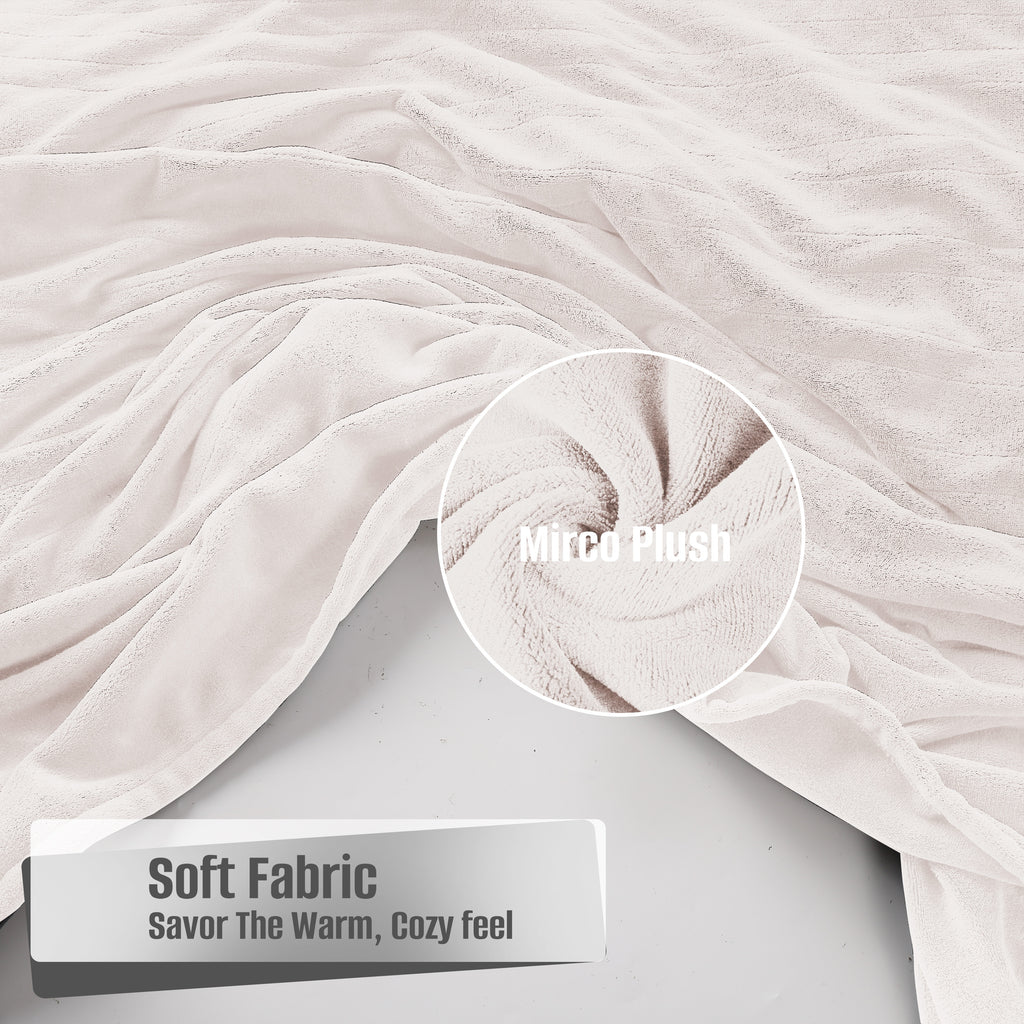 YAKEE Electric Heated Blanket 72"x84" Full Size - 4 Heat Levels, 10 Hours Auto-off, Machine Washable with Overheat Protection, White for Adults
