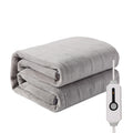 YAKEE Electric Heated Mattress Pad, Twin Size, Soft Coral Fleece with 4 Heating Levels, 10 Hours Auto off, Overheat Protection, Machine Washable, Medium Gray