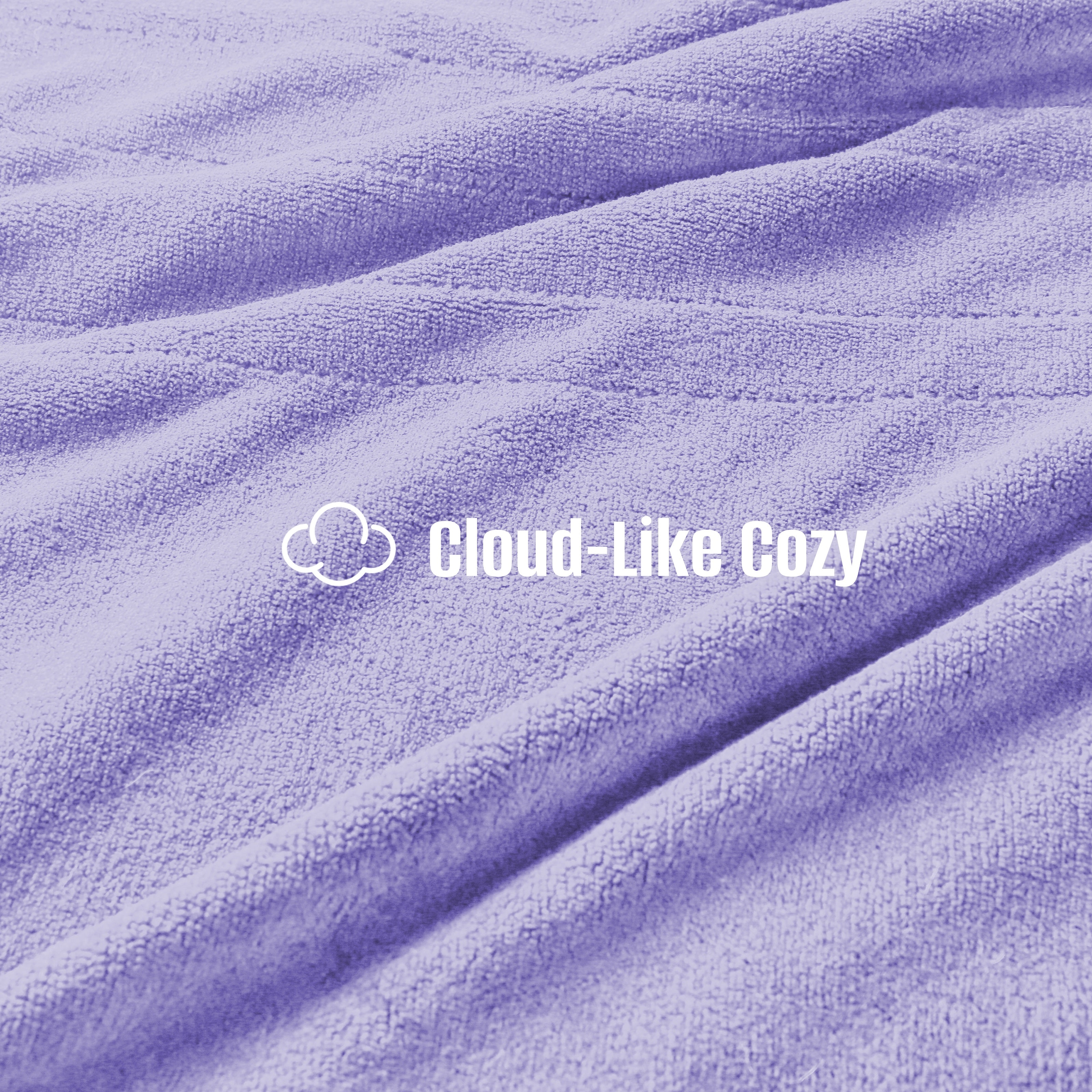 YAKEE Electric Heated Blanket 84"x90" Queen Size with Dual Control, 4 Heat Levels, 10-Hour Auto-off, Soft Coral Fleece, Overheat Protection, Purple