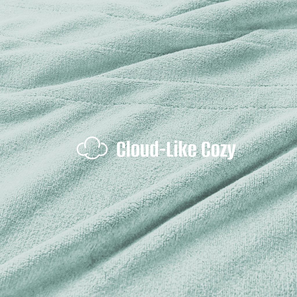 YAKEE Electric Heated Blanket 84"x90" Queen Size with Dual Control, 4 Heat Levels, 10-Hour Auto-off, Soft Coral Fleece, Overheat Protection, Green