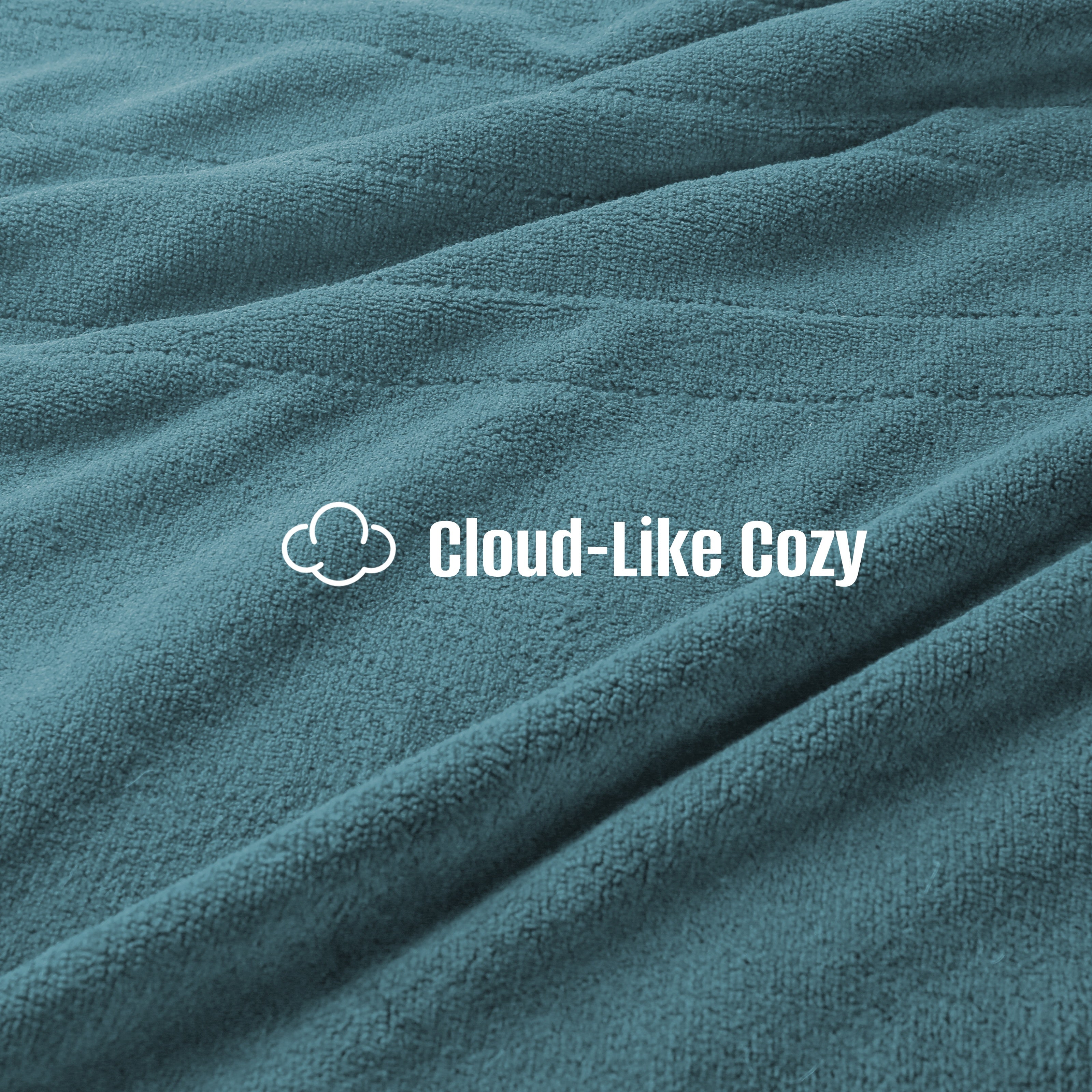 YAKEE Electric Heated Blanket 84"x90" Queen Size with Dual Control, 4 Heat Levels, 10-Hour Auto-off, Soft Coral Fleece, Overheat Protection, Teal