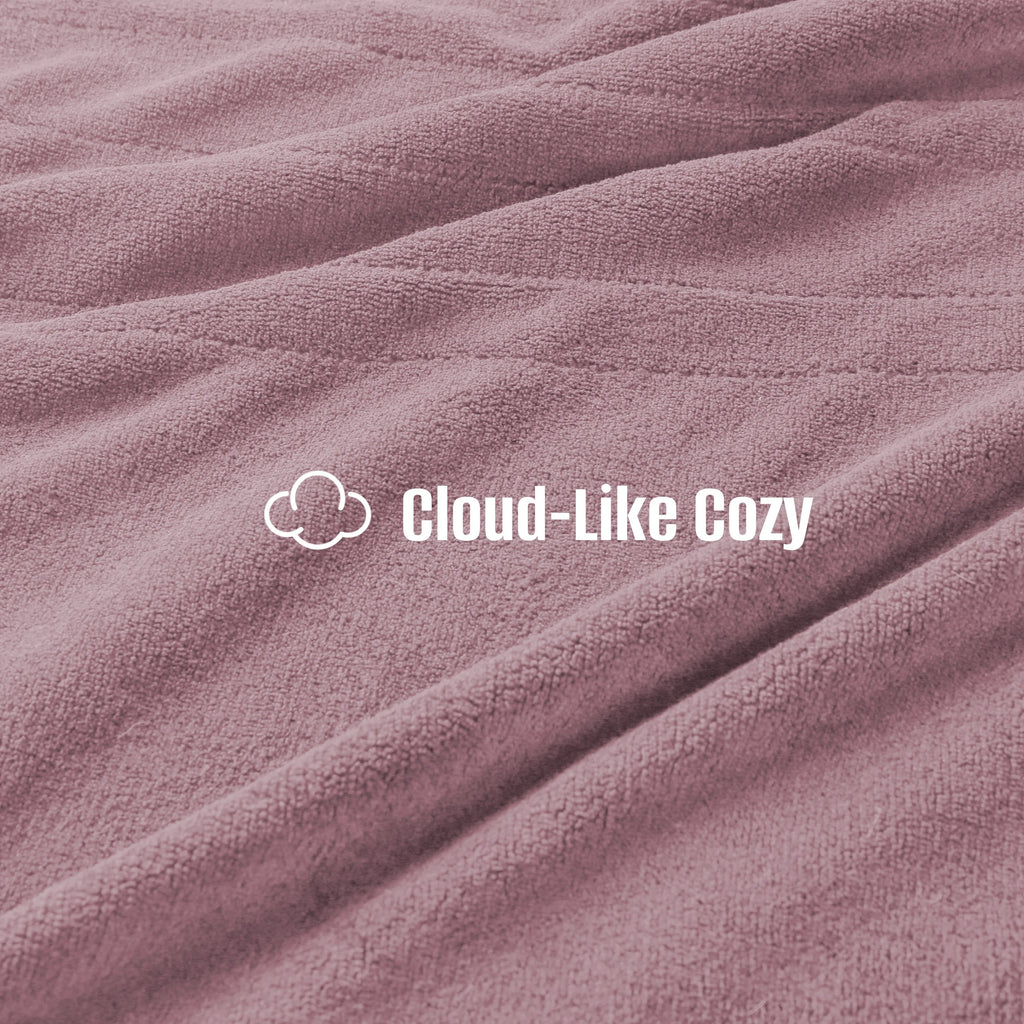YAKEE Electric Heated Blanket 72"x84" Full Size - Soft Warm Coral Fleece, 4 Heat Levels, 10 Hours Auto-off, Machine Washable with Overheat Protection, Purple