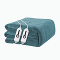 YAKEE Electric Heated Blanket 90"x100" King Size with Dual Control, 4 Heat Levels, 10-Hour Auto-off, Soft Coral Fleece, Overheat Protection, Teal
