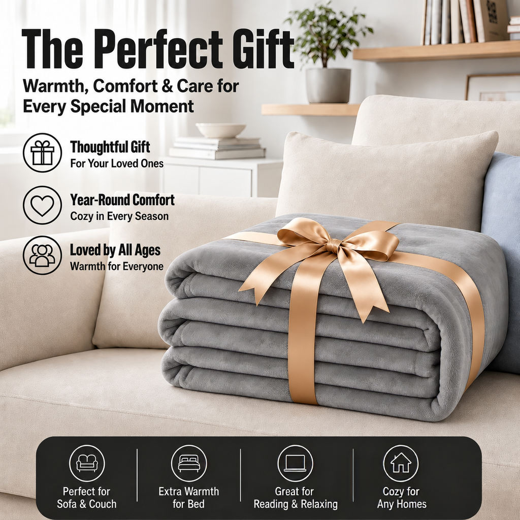 YAKEE Electric Heated Blanket 84"x90" Queen Size, Soft Cozy Flannel Heating Blanket with Dual Controllers and 5 Heat Levels, 10H Auto-Off for Bed, Great Gift for Dad - Light Gray