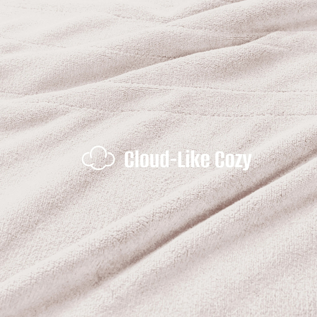 YAKEE Electric Heated Blanket 90"x100" King Size with Dual Control, 4 Heat Levels, 10-Hour Auto-off, Soft Coral Fleece, Overheat Protection, White