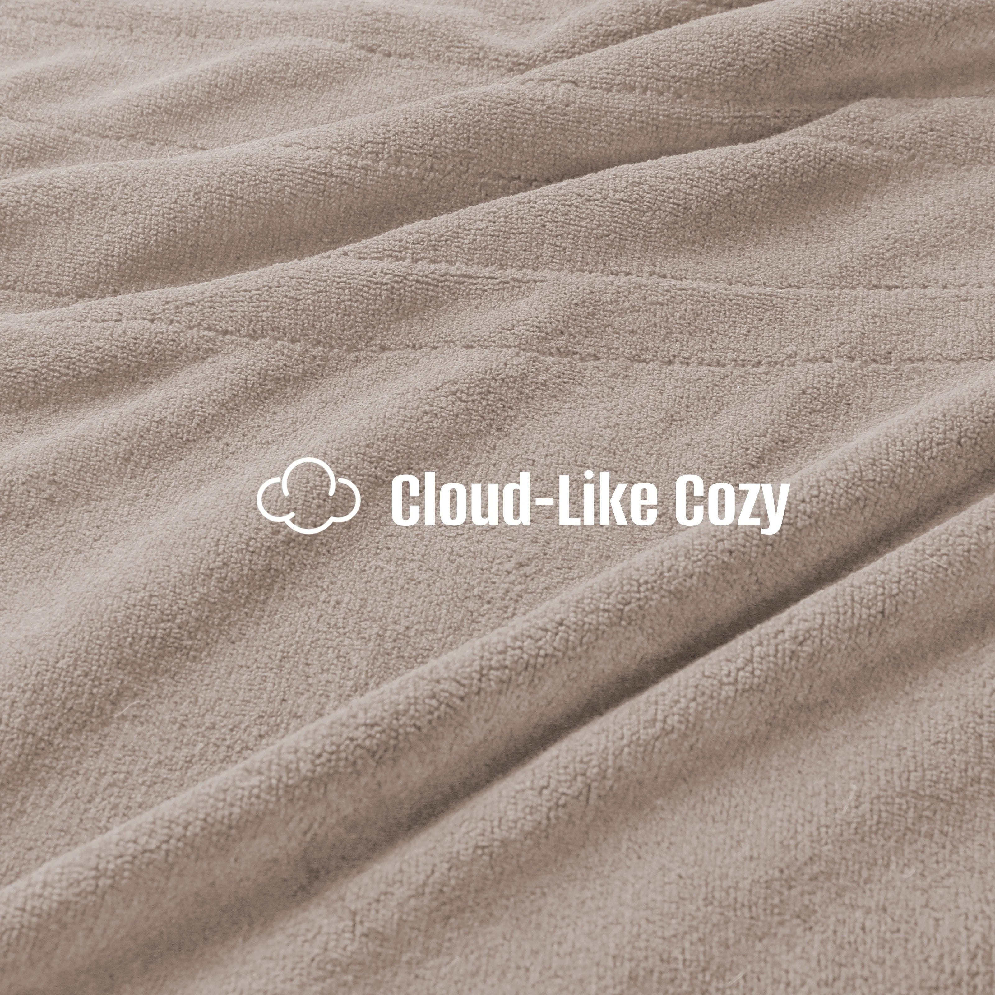 YAKEE Electric Heated Blanket 84"x90" Queen Size with Dual Control, 4 Heat Levels, 10-Hour Auto-off, Soft Coral Fleece, Overheat Protection, Brown